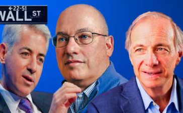 Bill Ackman, Steve Cohen y Ray Dalio gestores de hedge funds