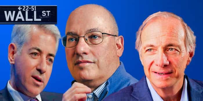 Bill Ackman, Steve Cohen y Ray Dalio gestores de hedge funds